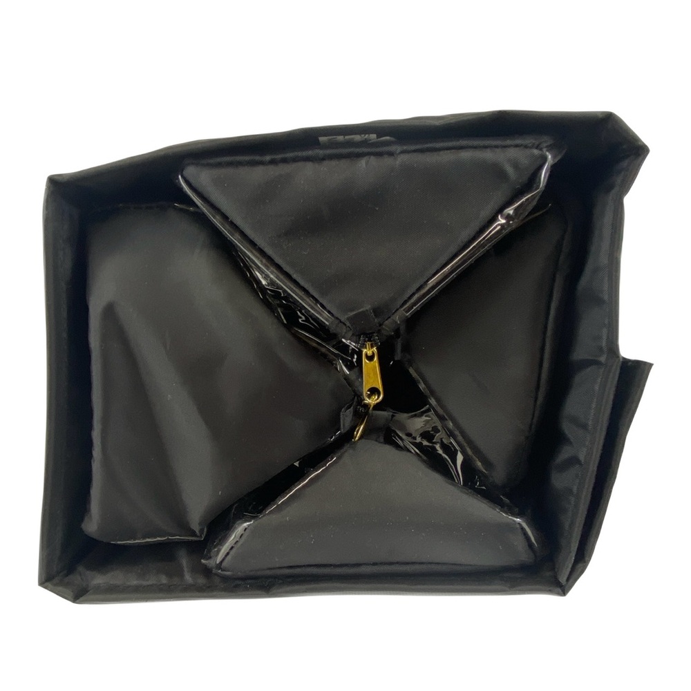 Roll-up hanging cosmetic toiletry organizer 4 zip pouches, padded, carry handle - Picture 3 of 12